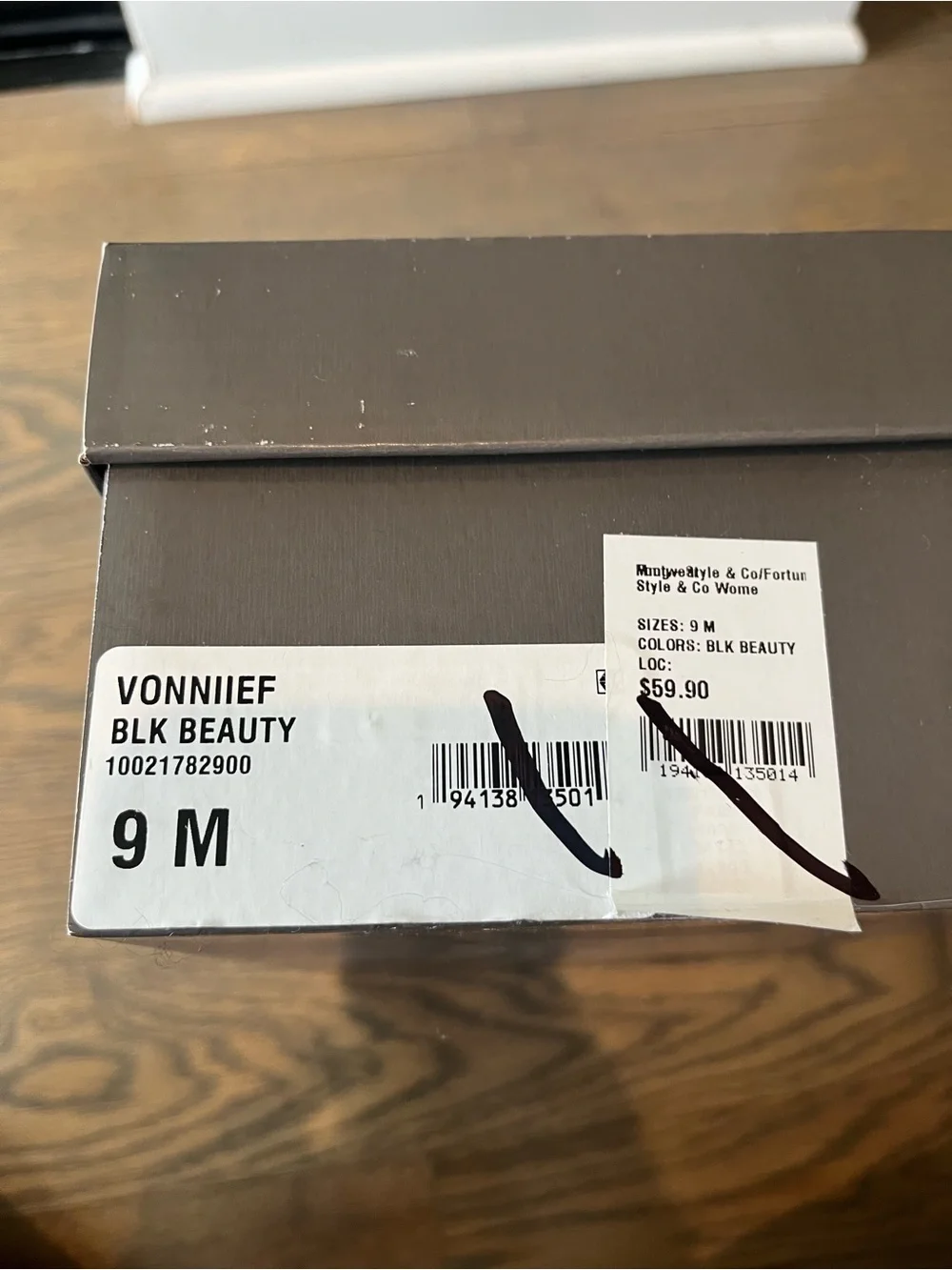 New In Box Style & Co. Vonniief Black Beauty Elastic Crisscross Wedge Sandals